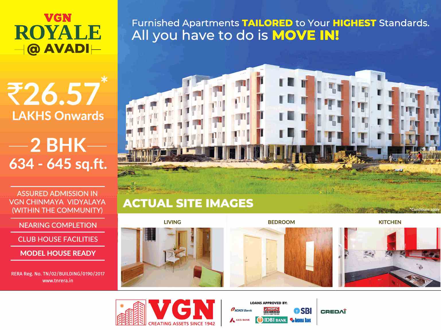 Model house ready for visit at VGN Royale in Chennai Update